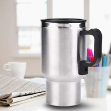 Cargar imagen en el visor de la galería, Travel Mug Taza Termo Electrica Acero Inoxidable 400 ml 12V con Cargador de Mechero de Coche Termo Electrónico de Viaje
