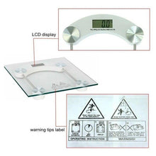 Cargar imagen en el visor de la galería, BASCULA PESO DE BAÑO DIGITAL 180 KG PRECISIÓN CRISTAL VIDRIO TEMPLADO

