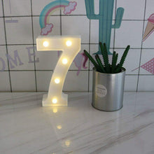 Cargar imagen en el visor de la galería, Números Decoración LED Números Decorativos 0-9 Color Blanco
