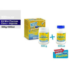 Cargar imagen en el visor de la galería, Kit Mantenimiento Minipiscinas – Cloro Rápido 500g + Algicida 500g – Para Piscinas Hinchables o Portátiles
