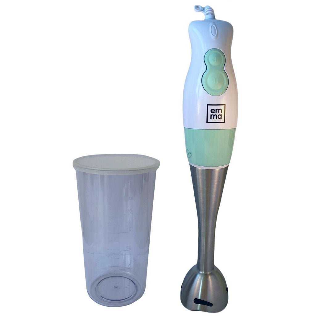 Batidora de Mano Inmersión 250W Varilla Acero Inox Electrico Con Vaso con Tapa