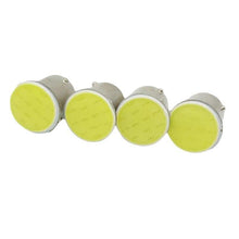 Cargar imagen en el visor de la galería, 4 Lamparas Bombillas Luz de Led de Freno de Coche 12V 3W BAY15D COB Blanco 6400K
