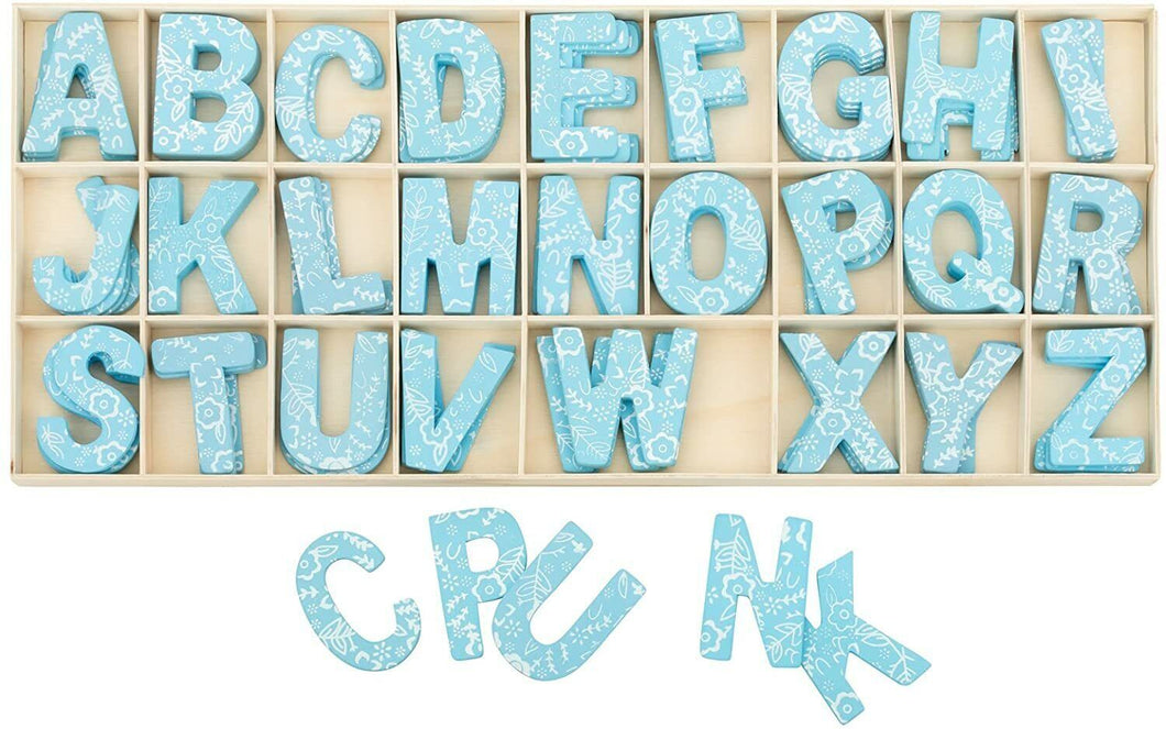 Letras de madera natural mini del 0 al 9 - 50 unidades papelería manualidades DI