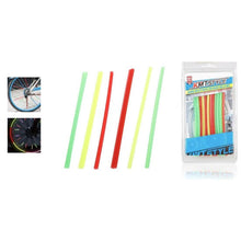 Cargar imagen en el visor de la galería, 72 piezas Bandas Reflectores para Radios de bicicleta reflectantes noctilucente

