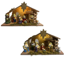 Cargar imagen en el visor de la galería, Nacimiento infantil 7 PCS figuras nature 1 led pesebre belen navidad decoracion
