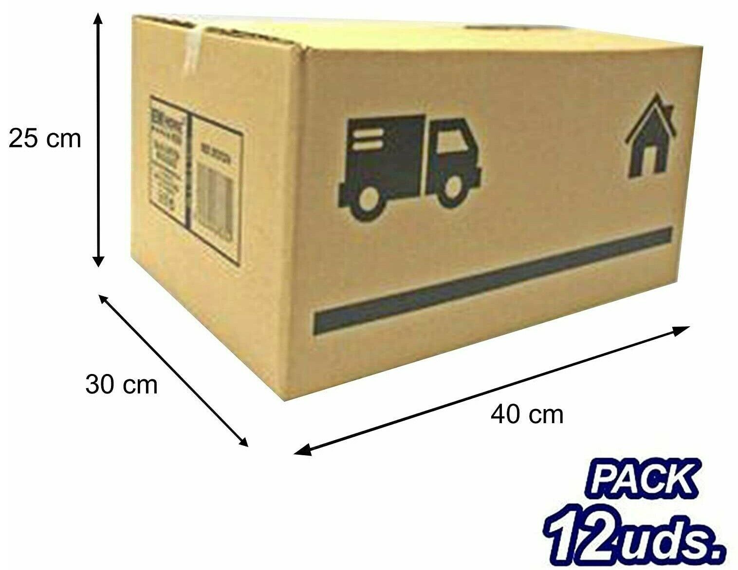Pack 40 Cajas de Cartón, Cajas Mudanzas