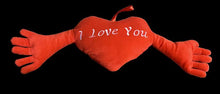 Cargar imagen en el visor de la galería, Peluche CORAZON Con brazos I LOVE YOU  Cologante Regalo de San Valentin 42x15CM
