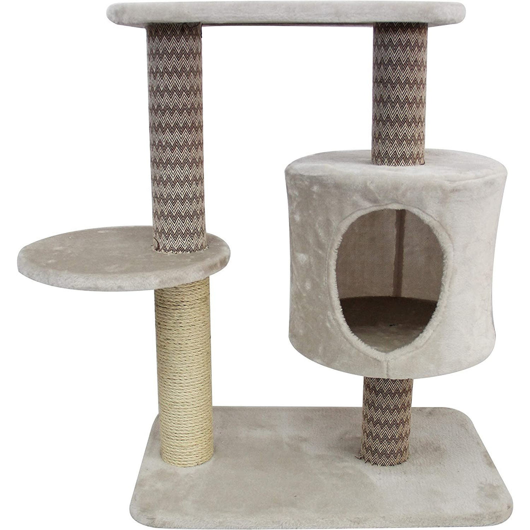 Maxiacota - Árbol Rascador Gato Juguete para Gatos con Base Poste y Plataforma Encima Material