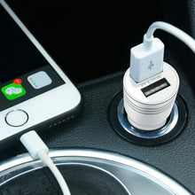 Cargar imagen en el visor de la galería, Cargador de Coche 2 Doble USB 2.4A 12-24W c/ Martillo Cristal Adaptador de Carga
