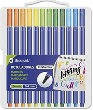 Cargar imagen en el visor de la galería, Rotuladores BISMARK Lettering Punta 0.4 mm. estuche 10-24 Colores
