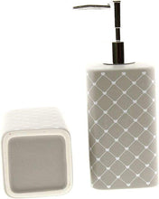 Cargar imagen en el visor de la galería, Set de Baño 4 Piezas Ceramica Geometry Accesorios de sobreponer para Lavabo WC
