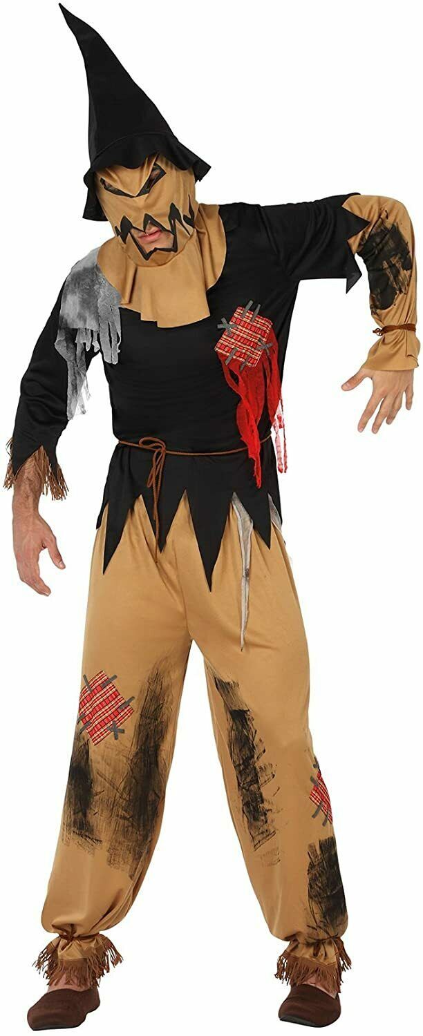 Disfraz espantapájaros zombie adulto hombre Para Halloween Carnaval Teatro