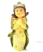Cargar imagen en el visor de la galería, Figura Angel para decoracion de Navidad Pesebre Resina 15.5 cm Oro rojo
