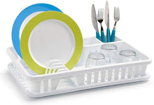 Cargar imagen en el visor de la galería, Escurreplatos Rectangular Con Bandeja Anti Goteo plástico 48x37.5x10 cm cocina
