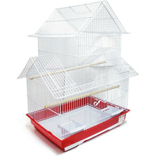 Cargar imagen en el visor de la galería, Jaula Pájaros Metal con Comedero Bebedero Saltador Cubeta 47.5 x 36 x 68 cm

