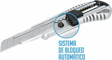 Cargar imagen en el visor de la galería, Cutter con 5 recambios set de cuchillas cuter cuchillo cortar herramienta 18 mm
