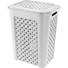 Cargar imagen en el visor de la galería, Pongatodo Cesto Plastico Con Tapa Para Ropa Arianna 30 litros 37.5x27.5x47 cm
