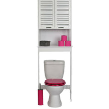Cargar imagen en el visor de la galería, Mueble Sanitario para baño WC - 2 puertas +1 estante, Estante para inodoro Miami
