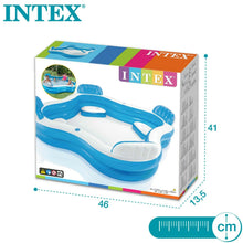 Cargar imagen en el visor de la galería, PISCINA HINCHABLE CON ASIENTOS 229X229X66 CM  990 L familiar verano jardin

