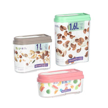 Cargar imagen en el visor de la galería, Bote Cocina Ovalado almacenar alimentos cereales plastico tarro
