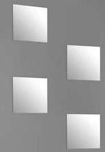 Cargar imagen en el visor de la galería, Set de 4 espejos cuadrado redondo adhesivos 30X30 y 20x20 lote decoración hogar
