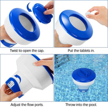 Cargar imagen en el visor de la galería, Dosificador Cloro Químico 3 Tablas Piscina Dispensador de Cloro Flotante Grande
