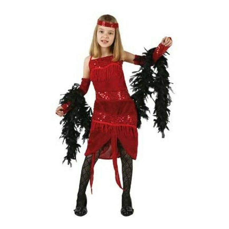 Disfraz Charleston Rojo Niña Infantil para Carnaval Fiesta Teatro