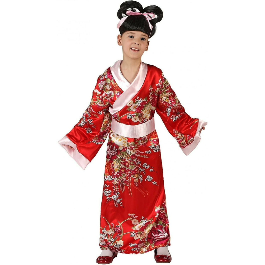 Disfraz Kimono Largo Jabonesa Niña Infantil para Carnaval Fiesta Teatro