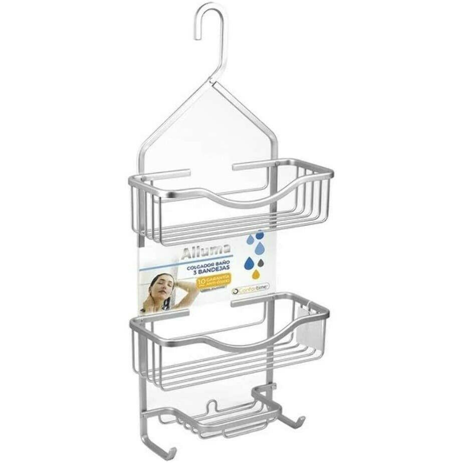 Estantería Cologador baño esquina 3 Estantes aluminio Mate, Accesorios de Baño