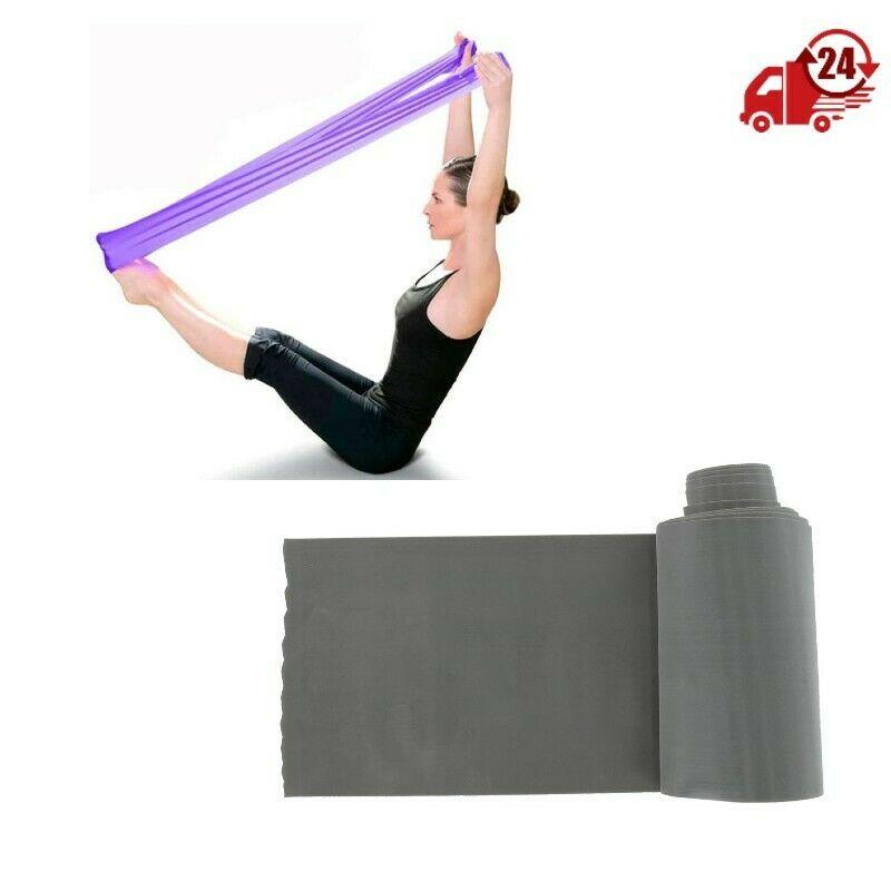 Banda elástica de resistencia para ejercicios fitness 1 pc gris 150x15 cm