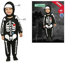 Cargar imagen en el visor de la galería, Disfraz esqueleto niño bebé 6 a 12 meses Para Halloween Carnaval teatro
