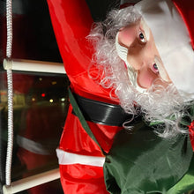 Cargar imagen en el visor de la galería, Colgante Papá Noel Tejido Impermeable con Escalera 26x 95 cm Balcón Decoracion Navidad
