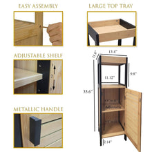 Cargar imagen en el visor de la galería, Mueble de Baño Armario bajo estructura mdf 1 puerta y 1 compartimento bambu Cebu
