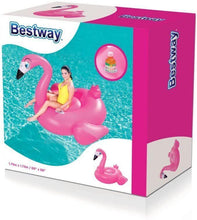 Cargar imagen en el visor de la galería, Isla Flotante Flamingo de Baño Nadar Cubierta Soporte Colchoneta Piscina
