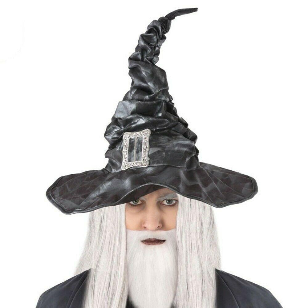 Sombrero  Mago Bruja Gris  Accesorio Disfraz Halloween Carnaval