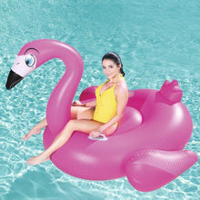 Cargar imagen en el visor de la galería, Isla Flotante Flamingo de Baño Nadar Cubierta Soporte Colchoneta Piscina
