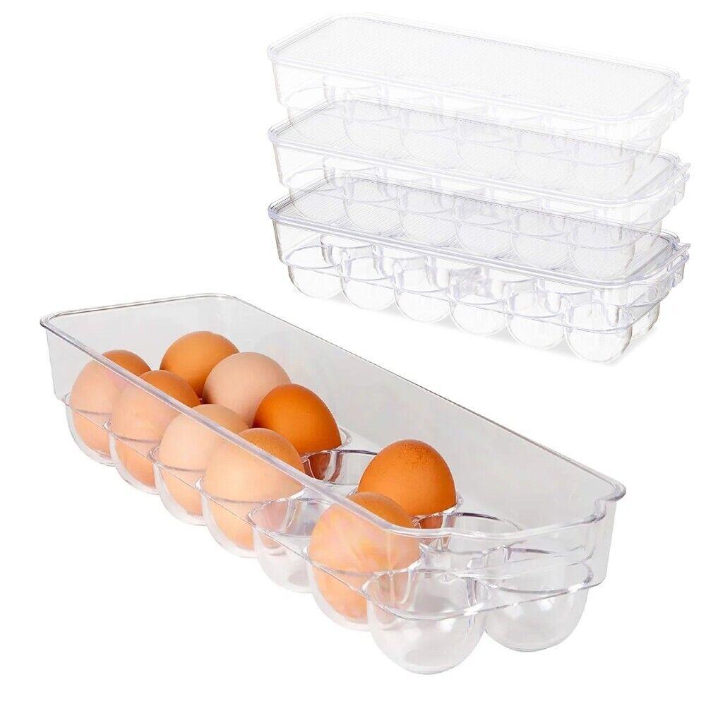 Huevera frigorifico nevera plastico organizador despensa 14 huevos 37x11x7,5 cm
