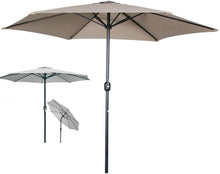 Cargar imagen en el visor de la galería, Sombrilla Parasol ø 300 cm Inclinabre Estructura Aluminio y Acero ø 48 mm Con 8 varillas de Acero12 x 18 mm Para Terraza Jardin Patio
