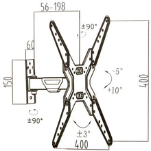 Cargar imagen en el visor de la galería, Soporte de pared para televisor TV LCD LED monitor 17&quot; A 50&quot; Giratorio inclina

