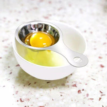 Cargar imagen en el visor de la galería, Separador huevos acero inoxidable de yema de huevo blanca

