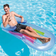 Cargar imagen en el visor de la galería, Sillón Colchón Hinchable colchonta tumbona piscina con respaldo y posa brazos
