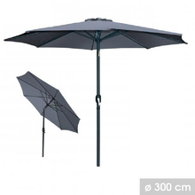 Cargar imagen en el visor de la galería, Sombrilla Parasol ø 300 cm Inclinabre Estructura Aluminio y Acero ø 48 mm Con 8 varillas de Acero12 x 18 mm Para Terraza Jardin Patio
