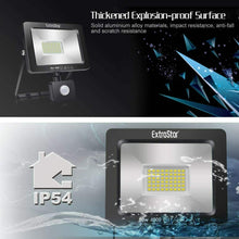 Cargar imagen en el visor de la galería, Proyector LED con detector de movimiento blanco frío, foco LED exterior IP54 50W

