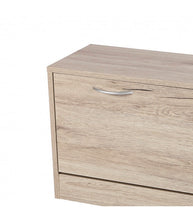 Cargar imagen en el visor de la galería, Mueble Zapatero 2 Estantes Cómoda de Almacenamiento 1 Puerta Manijas Metálicas
