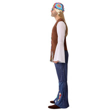 Cargar imagen en el visor de la galería, Disfraz Hippie Hombre Multicolor Adulto Para Carnaval Fiesta Teatro
